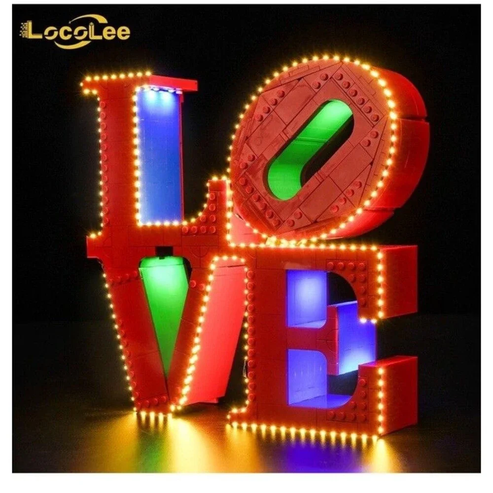 LocoLee DIY LED Light Kit for LEGO Art 31214 LOVE Lighting Set（No Model）